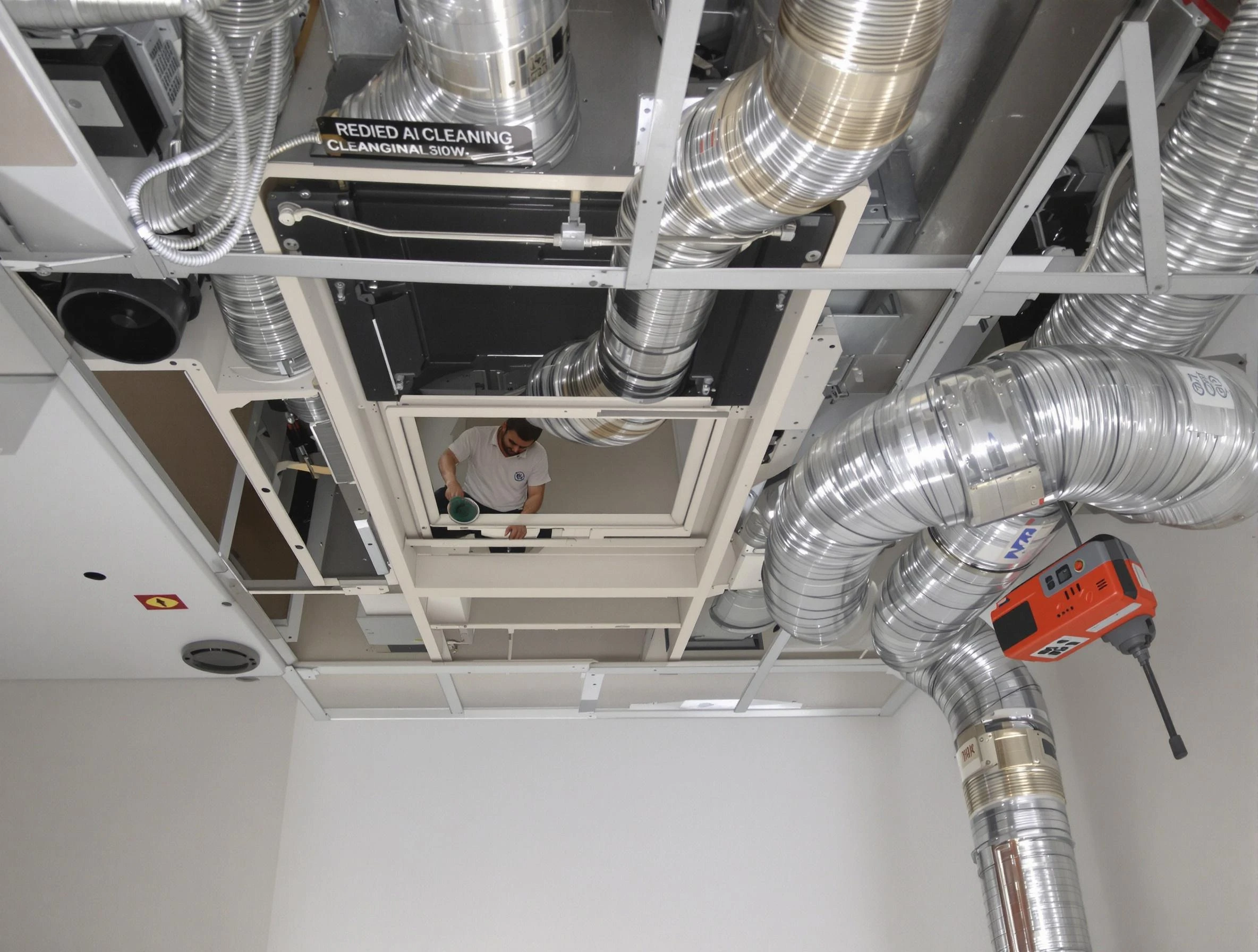 Mableton Air Duct Cleaning technician performing detailed central duct system cleaning in Mableton